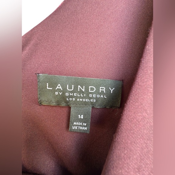 Laundry by Shelli Segal PURPLE FLORAL PLEATED CAREER SHEATH DRESS SIZE 14 - Picture 7 of 10